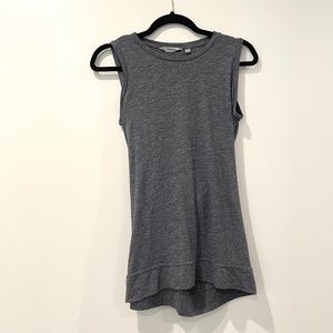 Athleta Heathered Grey Crisscross Lower Back Tank Top